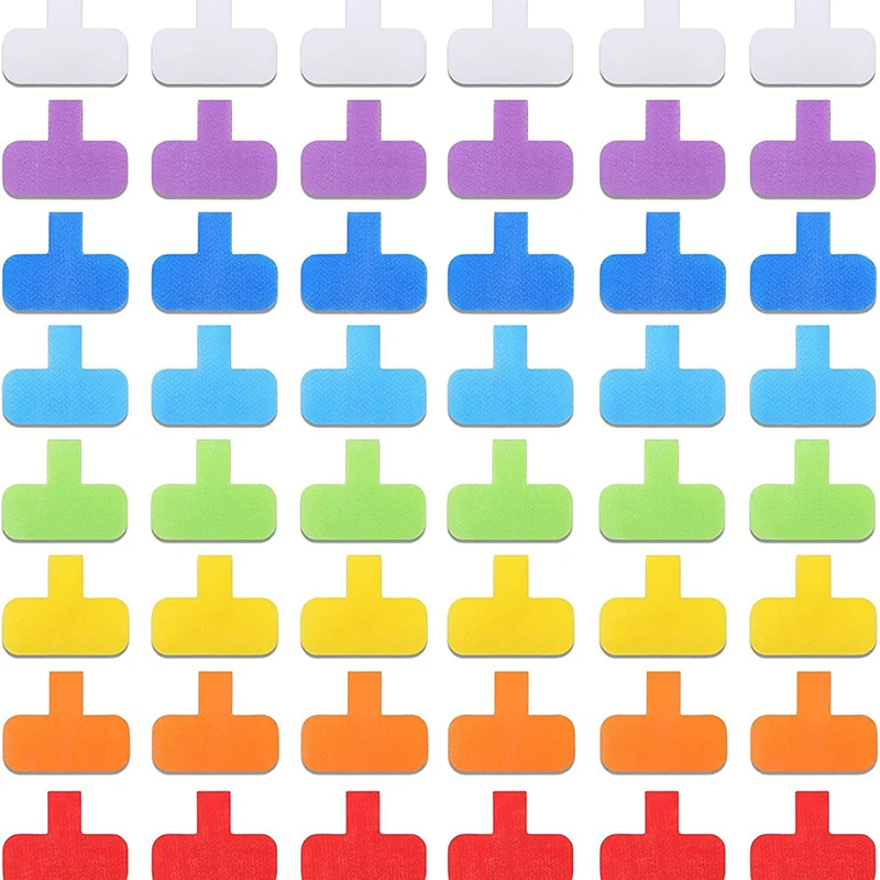 Multi-Color Writable Wire Cable Cord Labels Hook and Loop Cable Label Tags for Electronics Cable Management and Identification