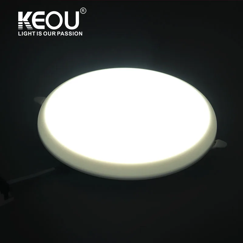 KEOU Led Panel Light RGB for Indoor Free Sample Dual Color CCT 9W 16W 24W 32W Aluminum Modern 80 SMD2835 Adjustable Hole Size