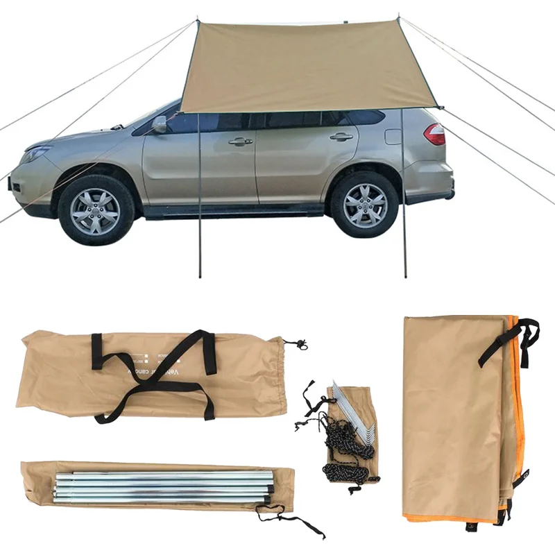 Travel Picnic Outdoor Tents Waterproof Camping Anti UV Sunshade Shelter Car Roof Camping Awning