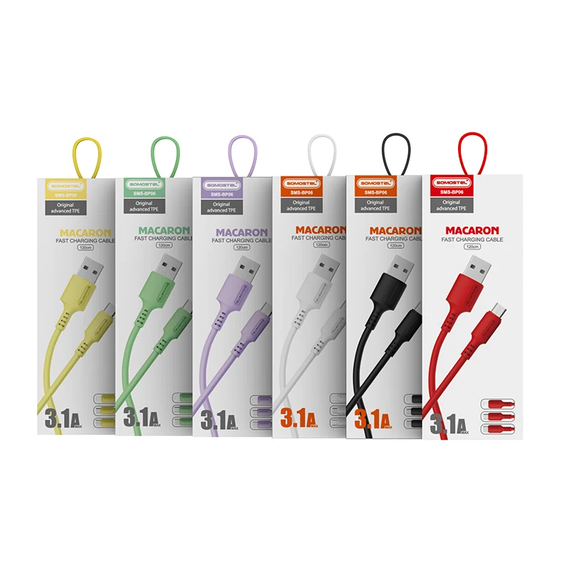 Somostel BP06 гибкий корпус SR Улучшенная защита данных usb-кабель дешевые цены для мобильного