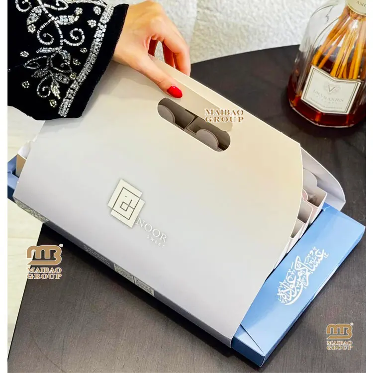 Cajas Para Bombones Chocolates Galletas Dulces 300 Gsm Paper Box Chocolate Gift Paper Box, Paper Display Box With Handle