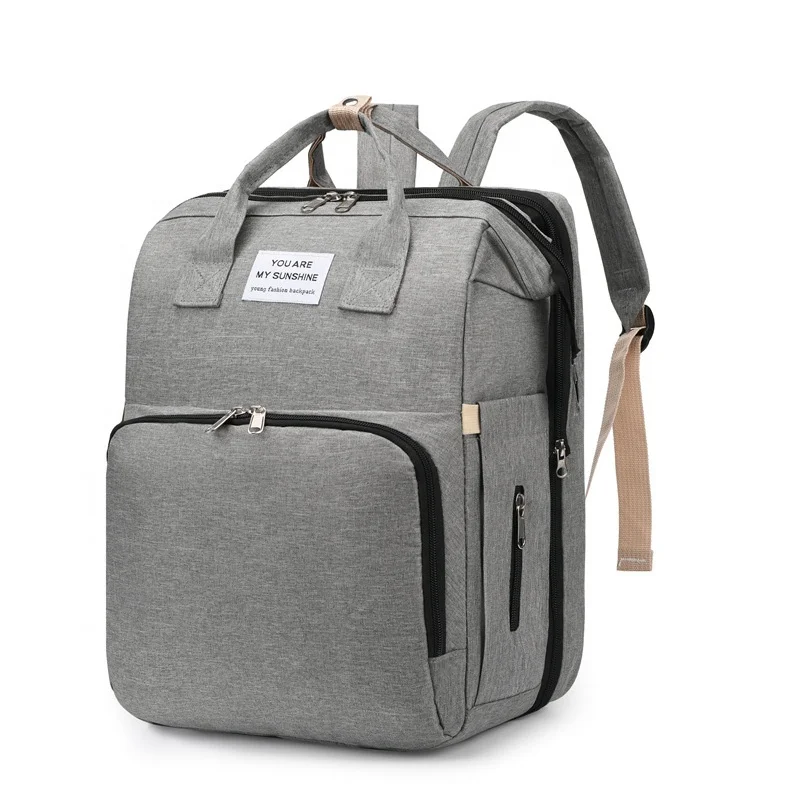 Multifunctional Waterproof Maternity folding Handbag Stroller baby Nappy Bed Backpack Diaper Bag with Bassinet for mom and Baby