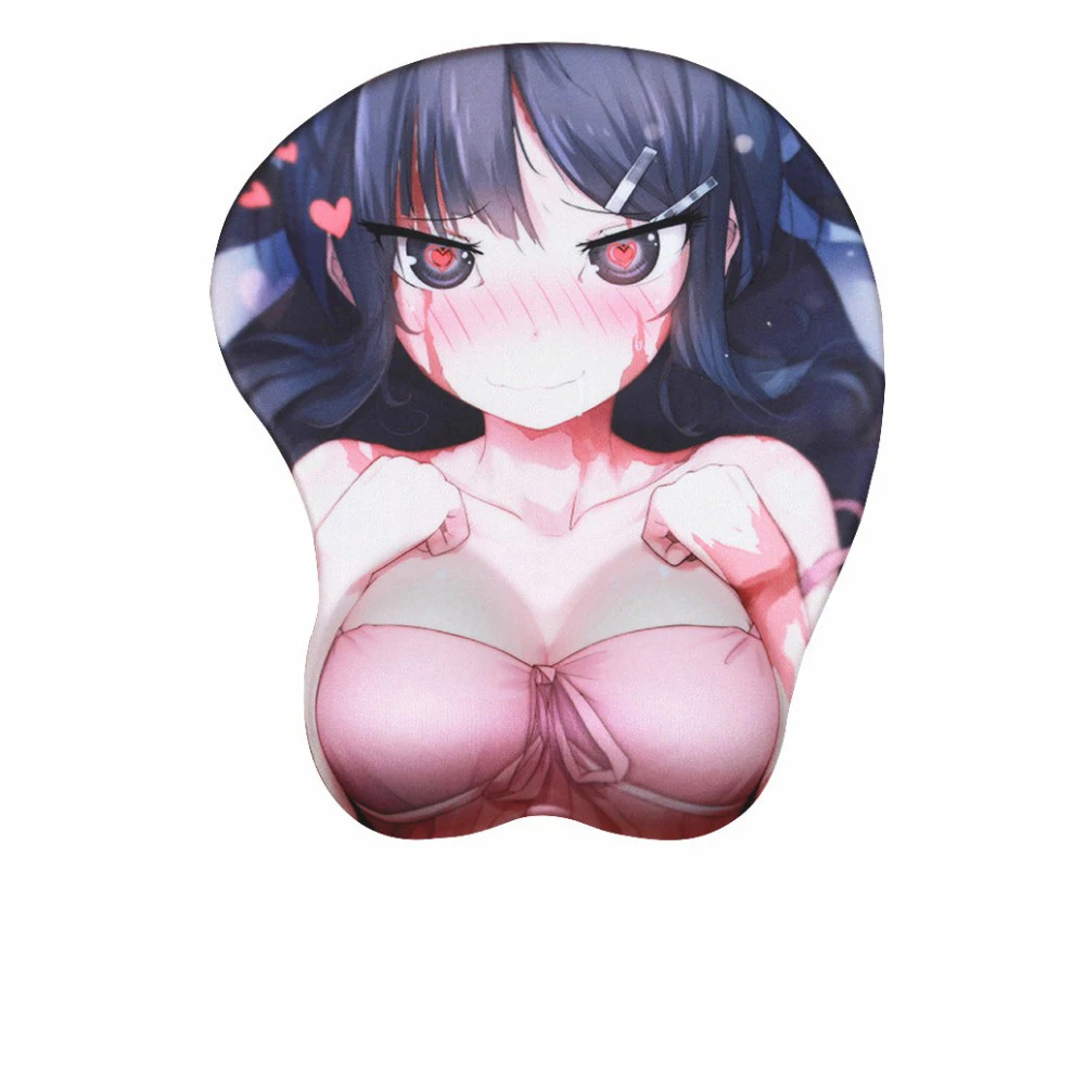 Silicone anime 3d mouse pad breast mouse pad