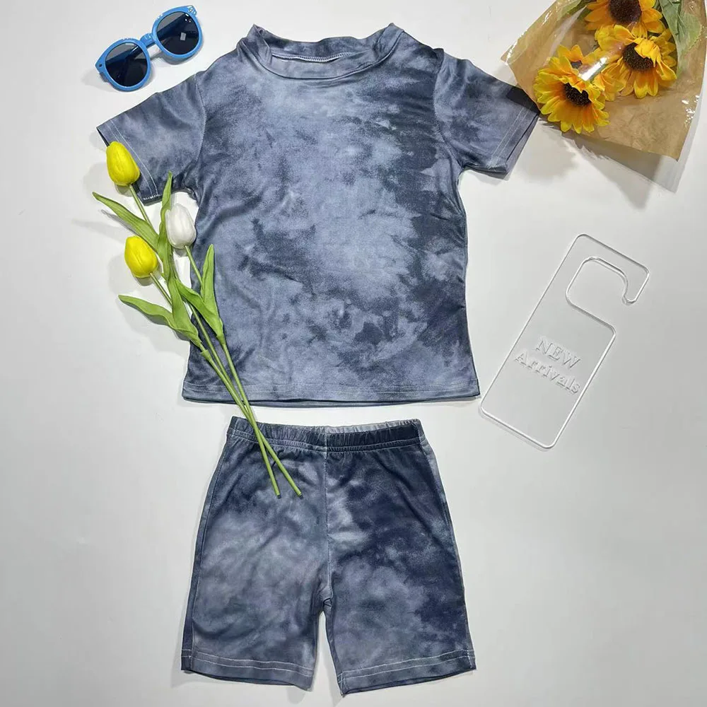 Летний комплект одежды для мальчиков, Детские комплекты одежды для маленьких мальчиков, велосипедные футболки и шорты для маленьких мальчиков