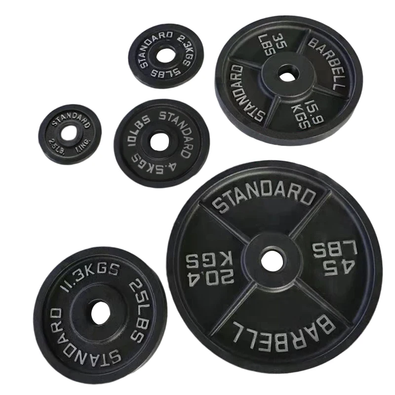 1.25kg  25kg Weight Plates Cast Iron Training Standard Disc Rubber Free Weight Products