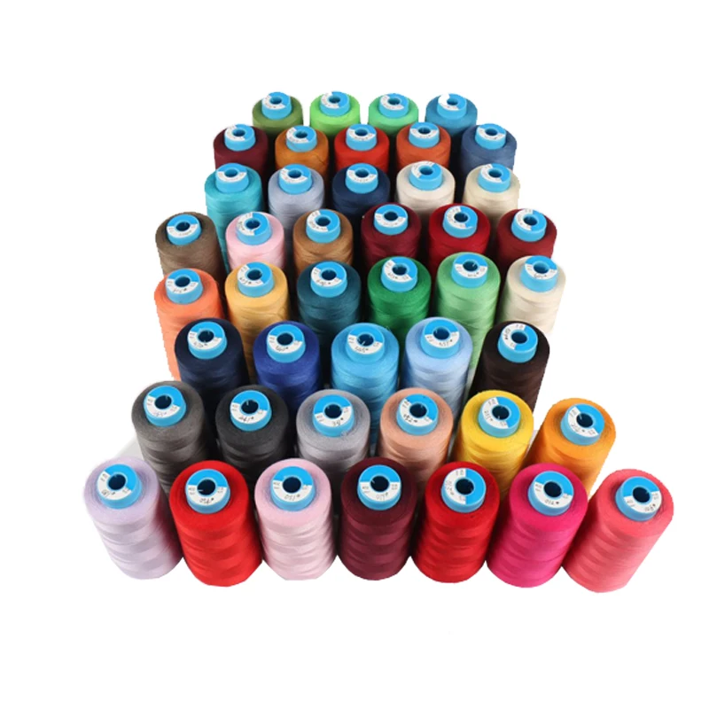 Wholesales 20s/3 Polyester Sewing Thread Multicolor Rainbow Sewing Thread