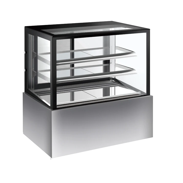 High Quality Commercial Fan Cooling Cake Display Chiller Bakery Cake Display Cooler Showcase with Lights