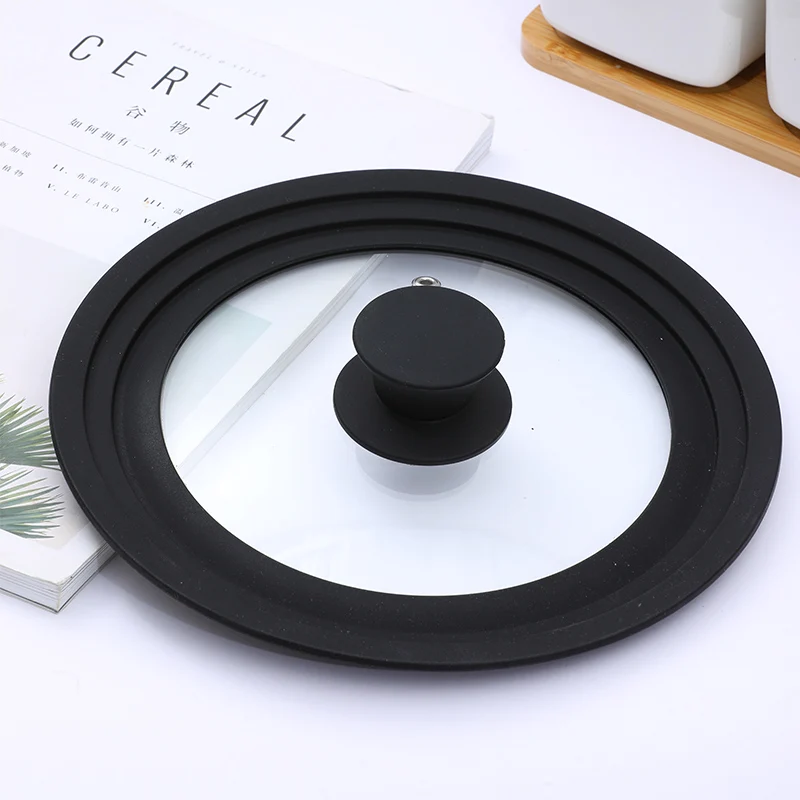 LFGB Food Grade Adjustable Silicon Temper Glass Lids
