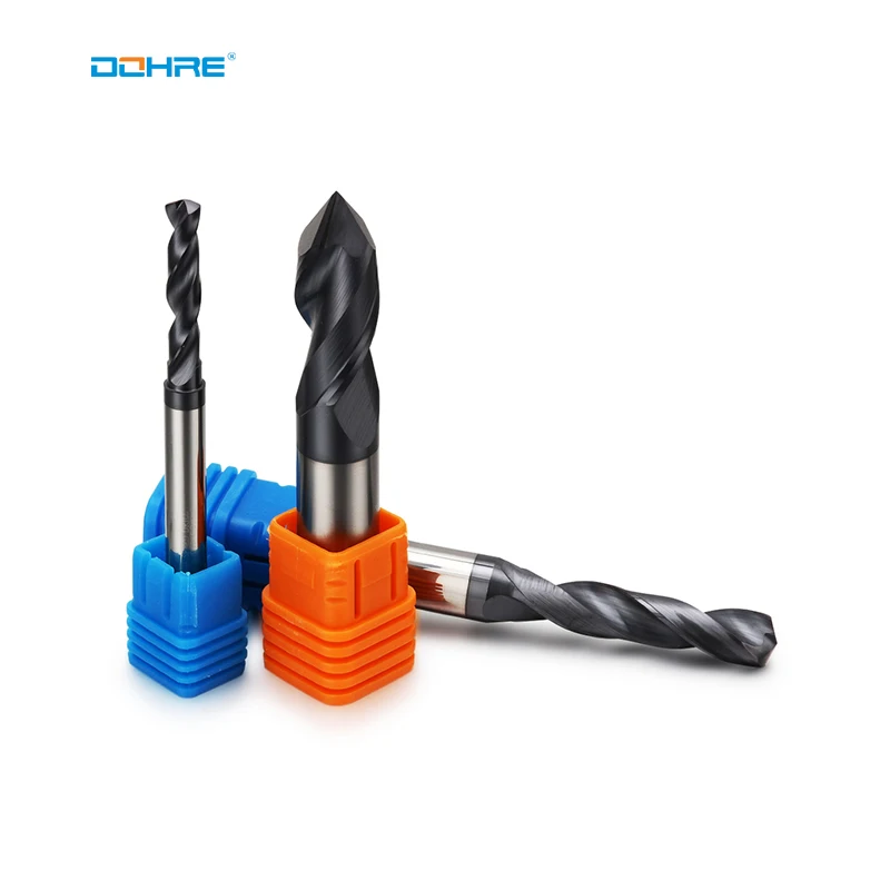 DOHRE Hot Sale High Chip Removal Tungsten Carbide Coolant Solid Inch and Metric Through Twist Bit Hole Drill