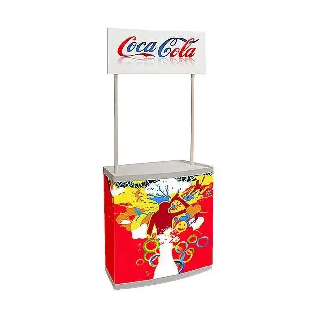 High Quality plastic Super Market Promotion Counter table market stand table for event and trade tabla de ventas pp