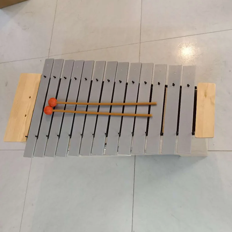 13 Tone Aluminum Plate Piano Kindergarten Early Education 13 Box Type Piano  a Set of Treble/ Alto / Bass Xylophone Sets