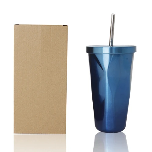  Оптовая продажа 17oz 500ml яркий дорожный с двойными стенками Вакуумный термос из нержавеющей стали бриллиантами стакан кружка кофе чашки