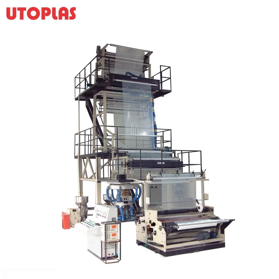 UTOPLAS Best Selling Automatic Three Layers Co-extrusion Film Blowing Machine
