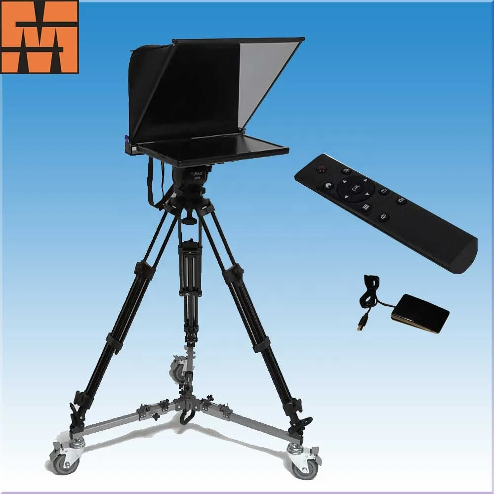 20 inch HD self-reversing monitor wireless controller  professional glass  studio prompter for broadcast TV Church University