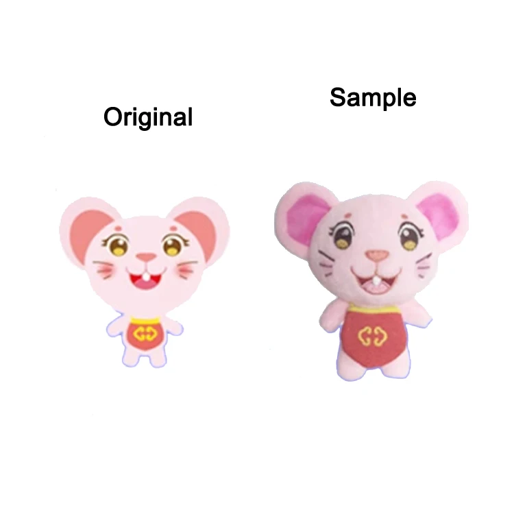 Wholesale 10cm Cute Stuffed Soft Cotton Rat Plush Toy Customizable Bear Teddy Bear Keychain for Kids Perfect Birthday Gift