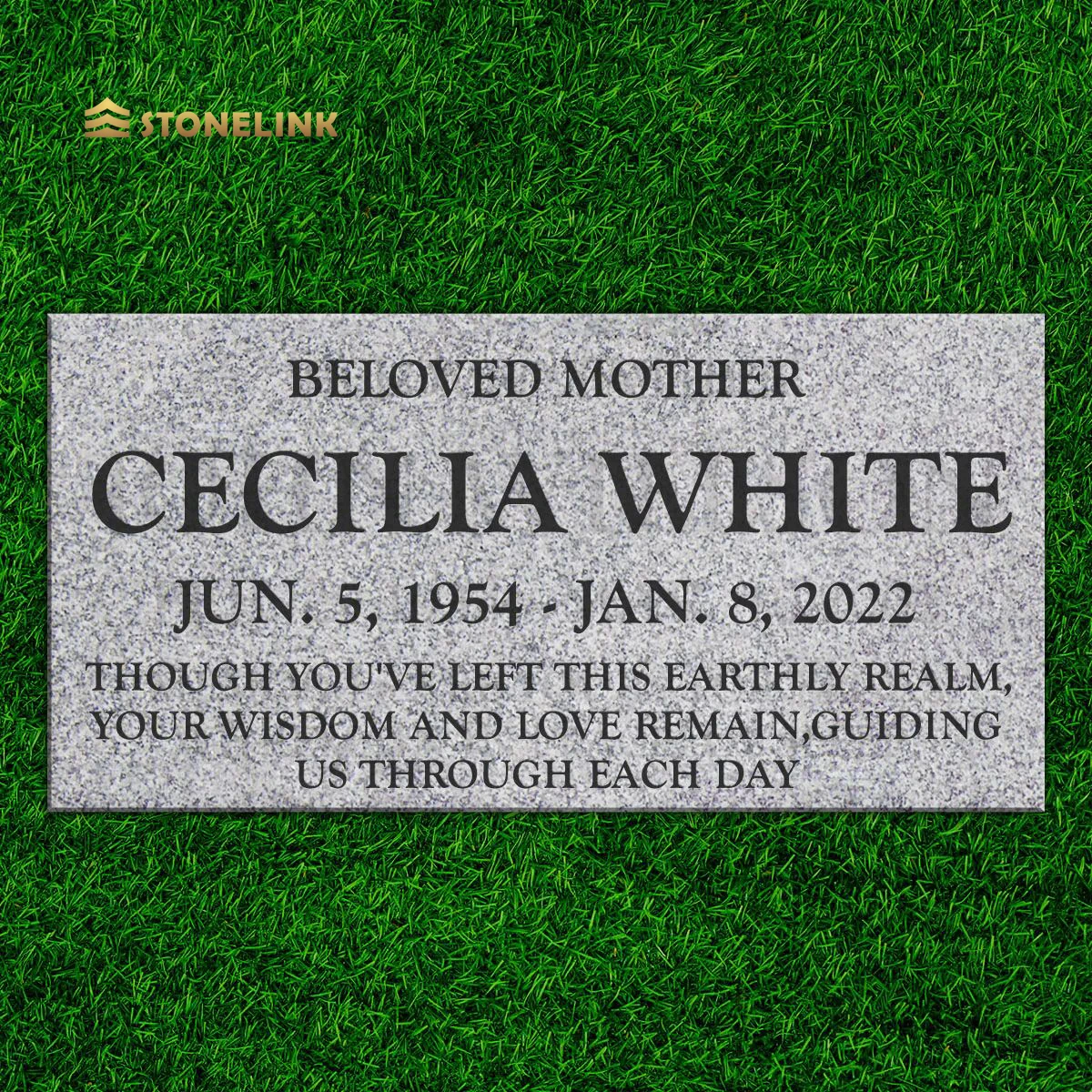 Stonelink OEM/ODM Simple Design Granite Tombstone High Quality China Grey Polished Granite Flat Grave Stone Headstone