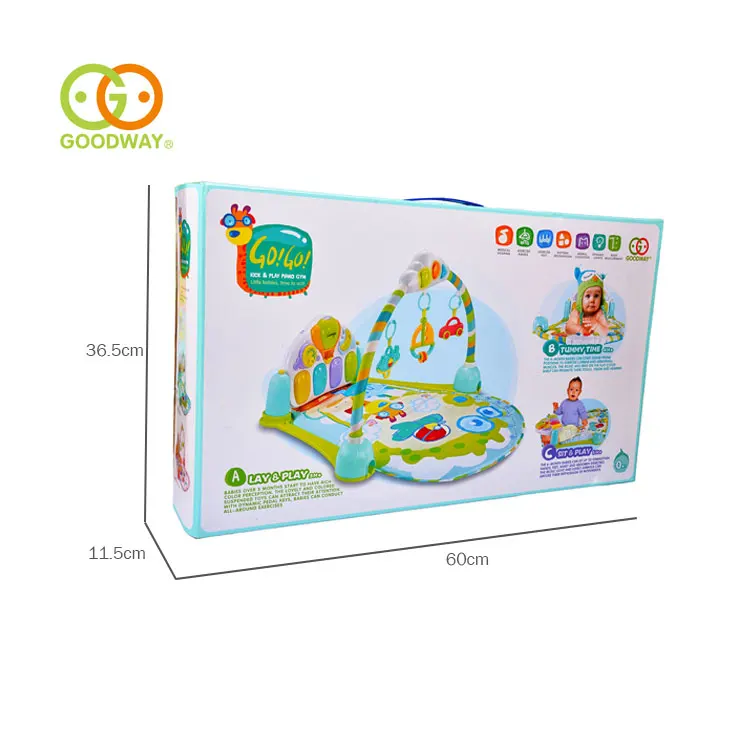 wholesale indoor children kick piano toy play activity gym baby mat