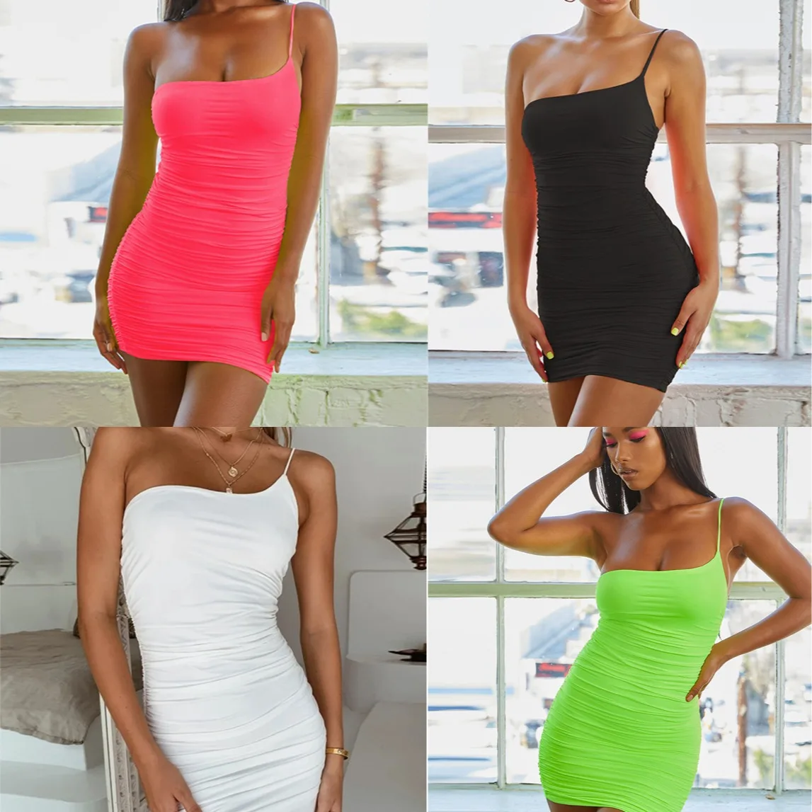 Cheap Black Single Sleeve Strap Super Mini Fantasy Dress Sexy Bodycon Summer Style Wrap Dress