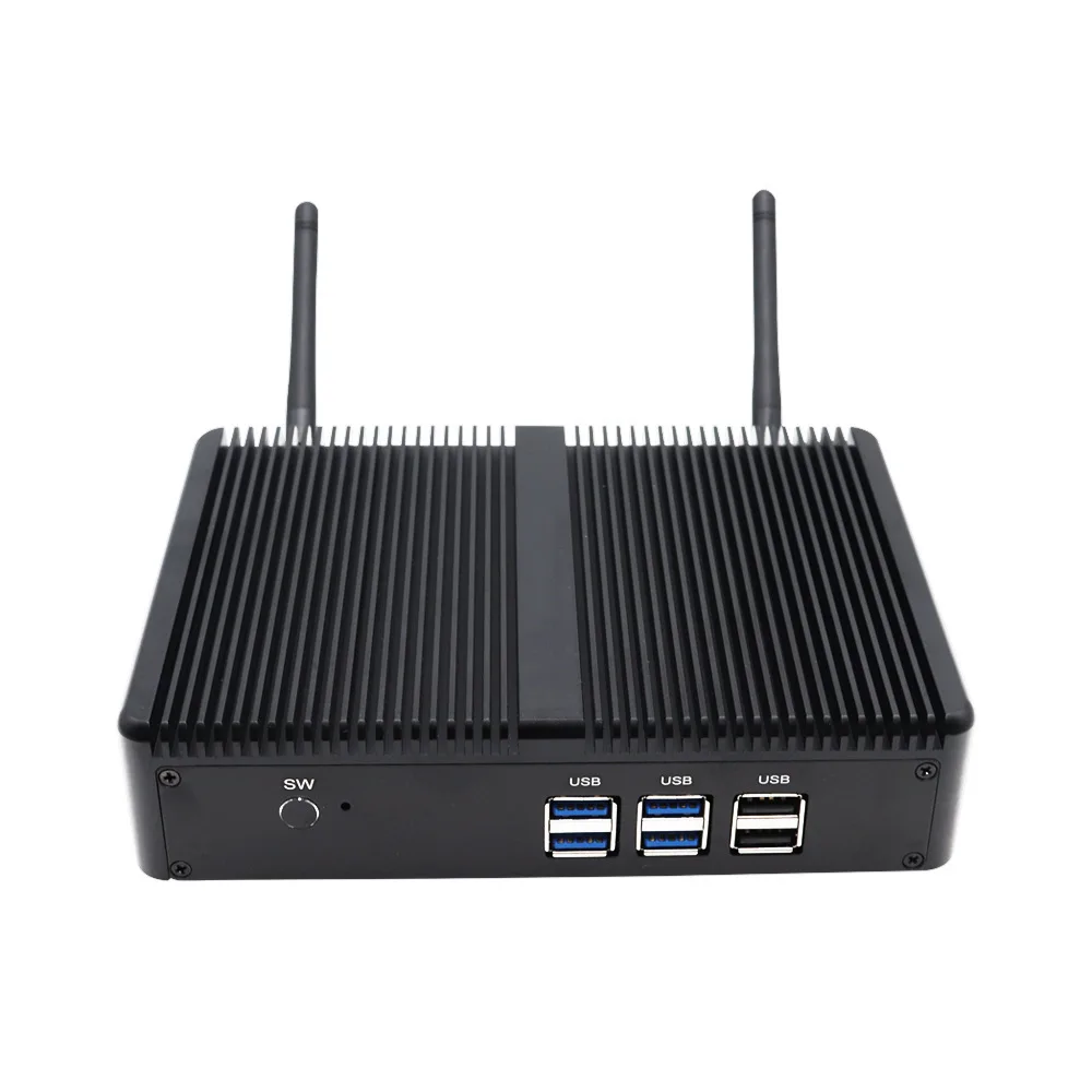 SOYEER In-tel N3700 Fanless Mini PC VGA HD WIFI Nettop Computer 4K HTPC Portable Office Computer Linux/win10 Mini PC