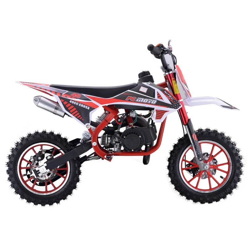 Газовый 49cc 2-тактный откидной старт внедорожный детский мини-мотоцикл