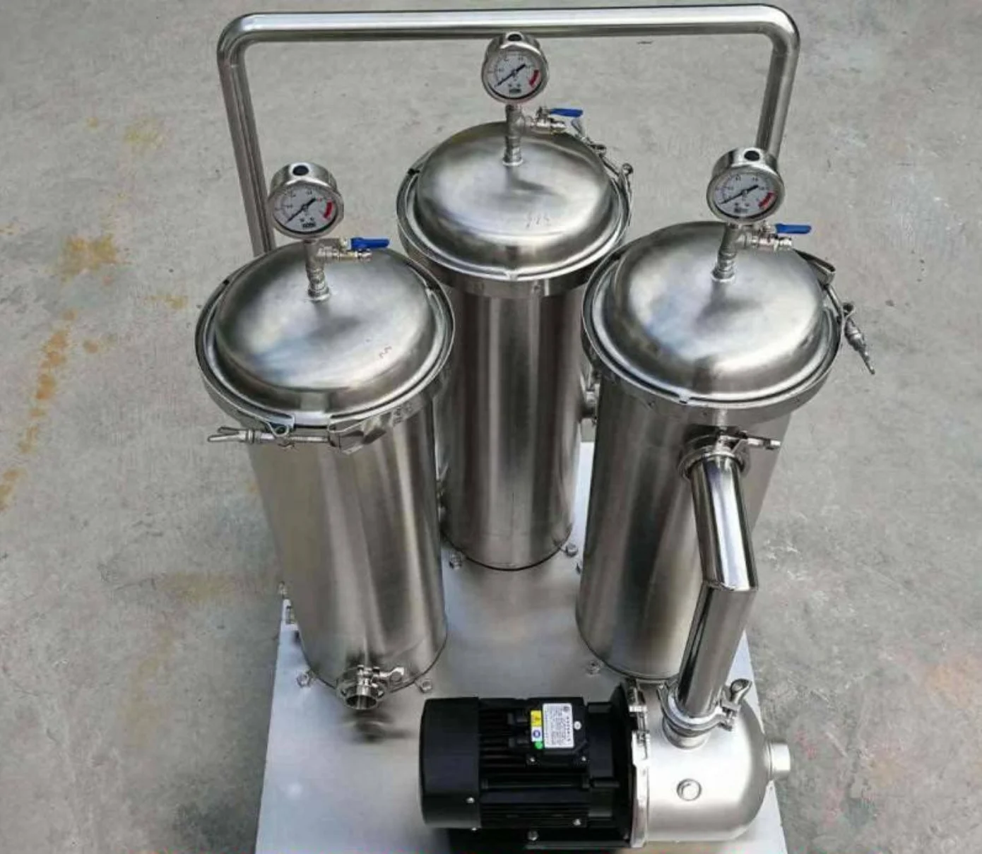 Quick opening Multi-Bag Customized SS 304 316 Multi Whole House Water Security Precision Cartridge Bag Filter Housings Vessel