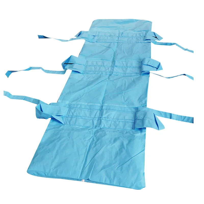 Custom Logo Printed Size Color Material Human Remains Pouch PVC Blue Biodegradable Body Bag With 6 Handles for Dead Body