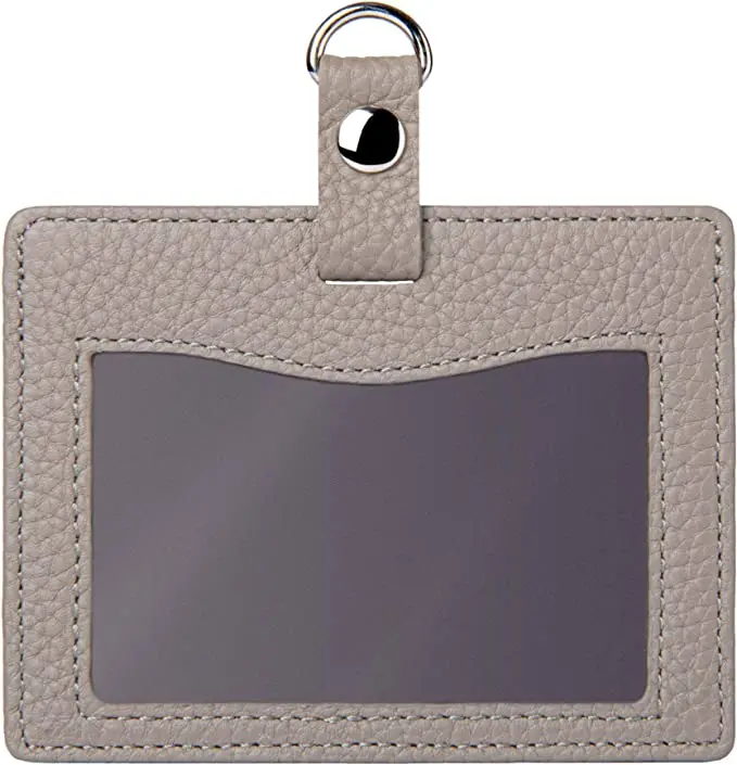 Genuine Leather ID Card Holder ID Card Case Pass Case Regular Insert Card Holder