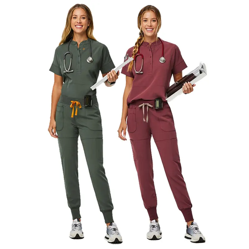 Bestex Custom Polyester Rayon Spandex Women Doctor Nursing Scrubs Medical Scrubs Uniforms Sets