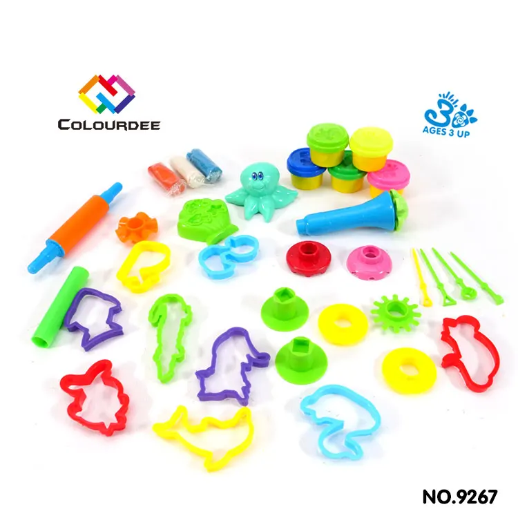 Amazon Hot selling OEM ODM Play Dough Factory Play Toys Modeling Clay Air Dry Clay Slime Non-Toxic Ocean set sea park