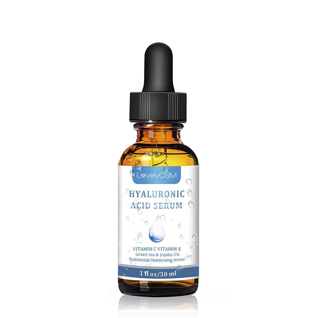Customized Private label OEM Moisturizing Chamomile Essential Oil Aloe Vera  Witch Hazel Anti-wrinkle Pure Hyaluronic Acid Serum