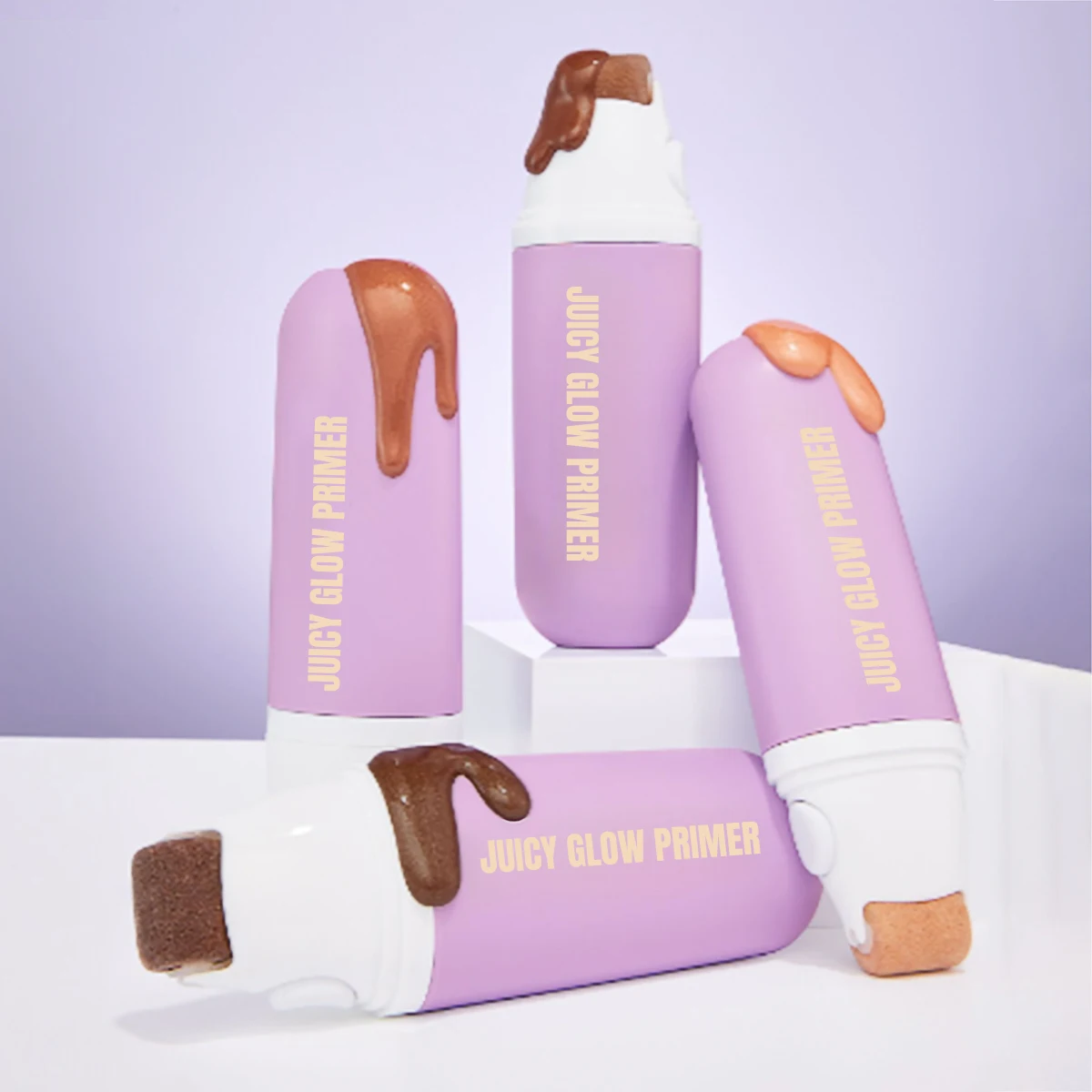 Custom Logo Unique Roller Design Private Label Long Lasting  Primer Brighten Glow Skin Face Primer