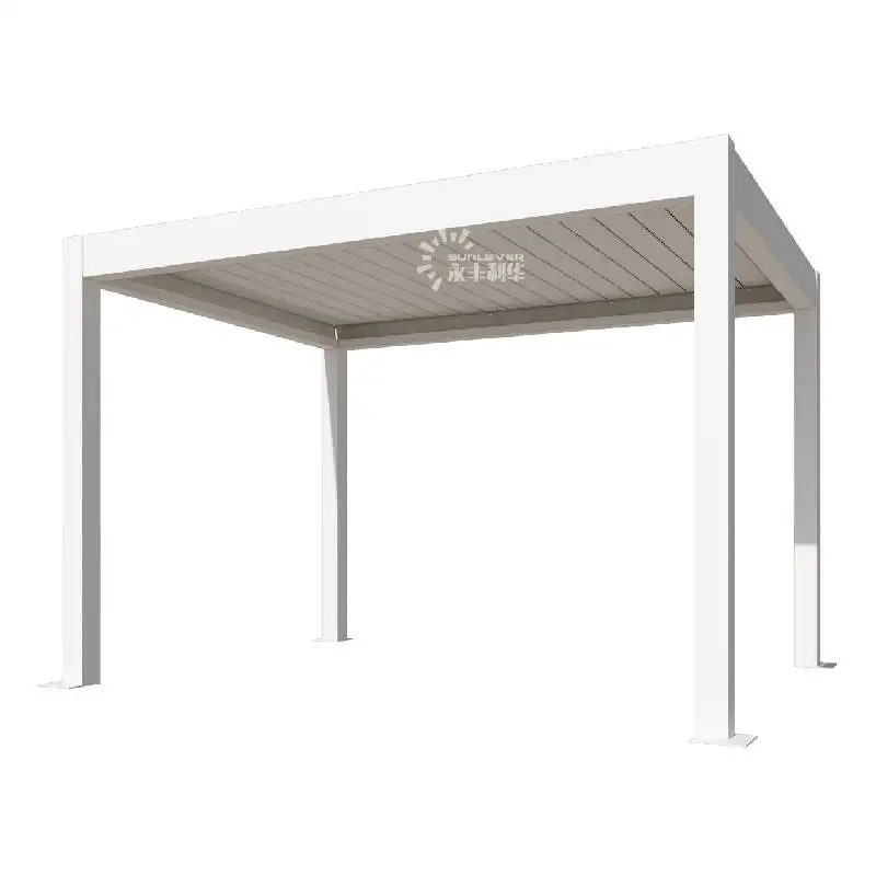 Outdoor Garden Pergola Awning Louvered Roof Waterproof Louvre Gazebos Sunroom Retractable Pergola Aluminum Pergolas