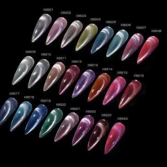 Magnetic Nail Polish Uv Holographic Cat Eye Nail Pigment Gel Polish Green Magic 9D Crystal Cat Eye Nail gel Polish