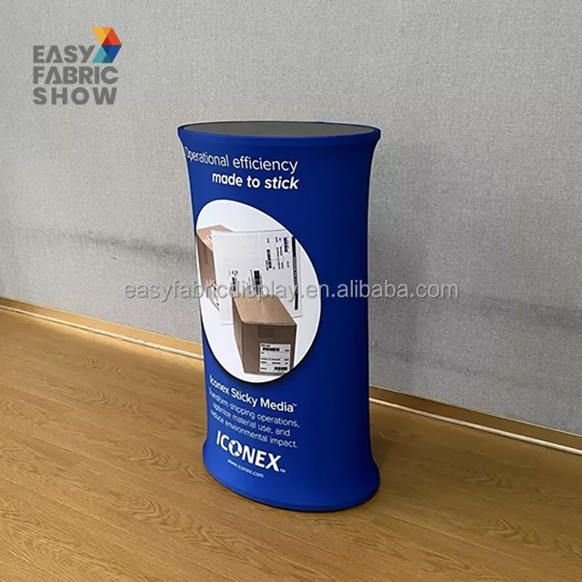 Portable Model Automatic Pop up Counter Table Fabric Top with Aluminium & Steel Frame for Promotions Events Exhibition booth