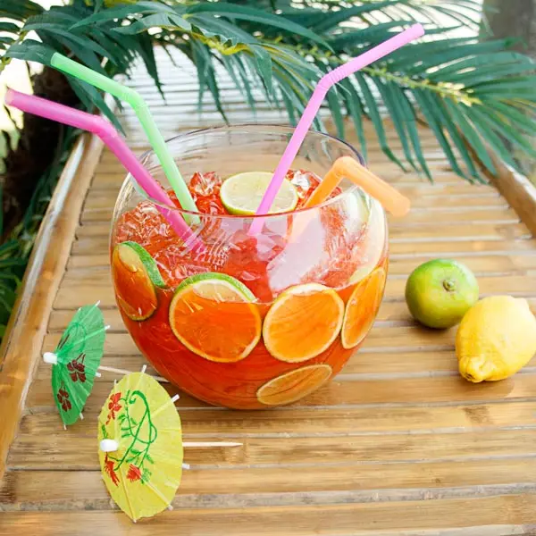 22oz Fish Bowl Cocktail Plastic Glass Slush Yard Lid Cup Plastic Fishbowl Daiquiri Drinking Party Cups Fish Bowl Drink glass