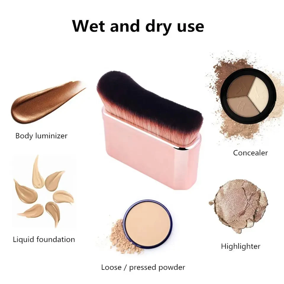 YRX Popular Common Best Selling Foundation Powder Custom Logo Makeup Brush Private Label Body Brush