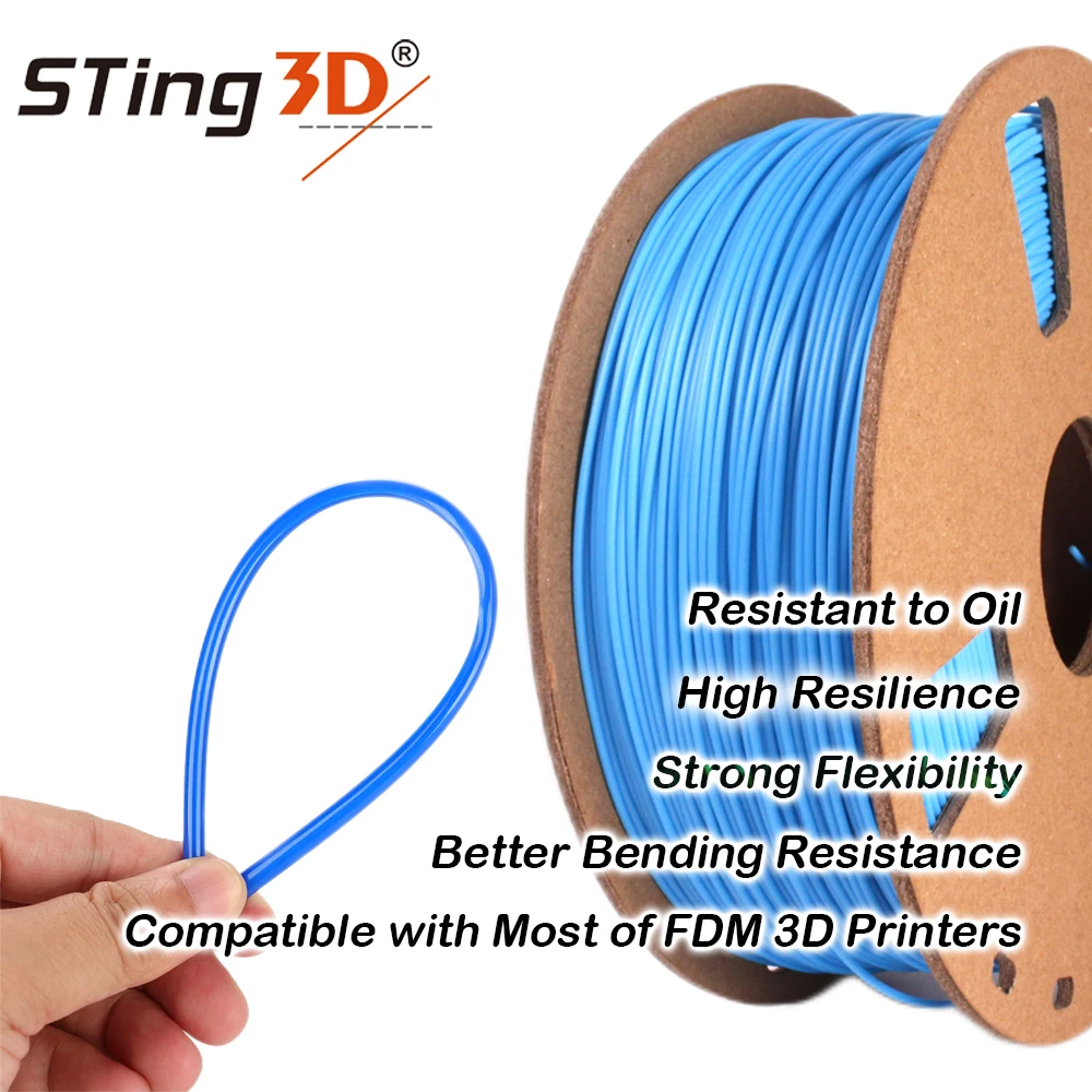 Hot sale in PLA flexible filament 175mm 1kg Manufacturer TPU filament 175mm for 3d printer