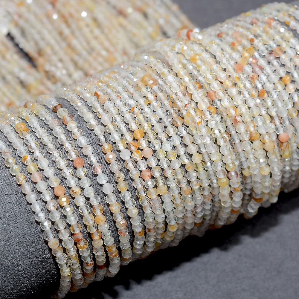 Natural Yellow Topaz Faceted Round Beads 3.2mm