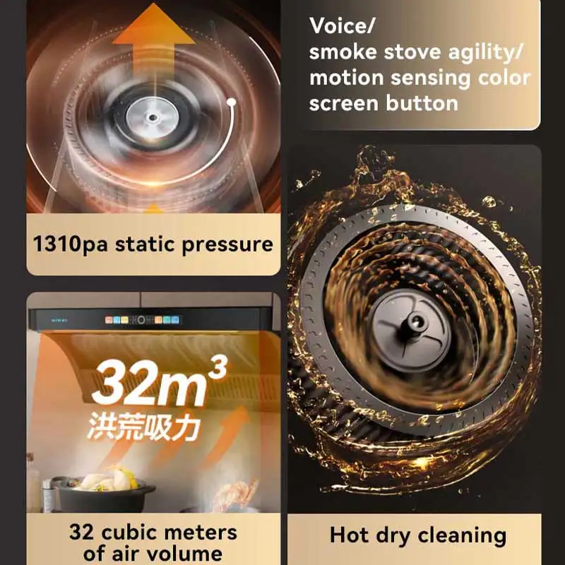 SERT Kitchen Appliance Touch Control 60 cm - 90 cm chimney hood Carbon filter Home Electric 2000m3/hr range hoods