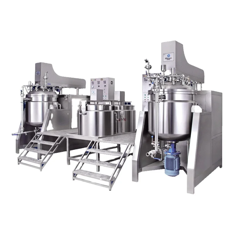 Factory price 200L hydraulic lifting Vacuum Emulsifying mixer liquid soap making machine cosmetic detergent