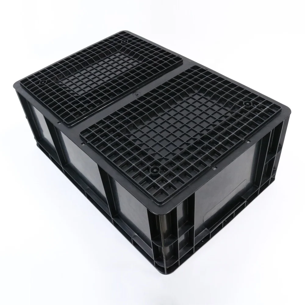 QXR Q-EU4622 600*400*230mm European standard anti static black ESD EU transit case box