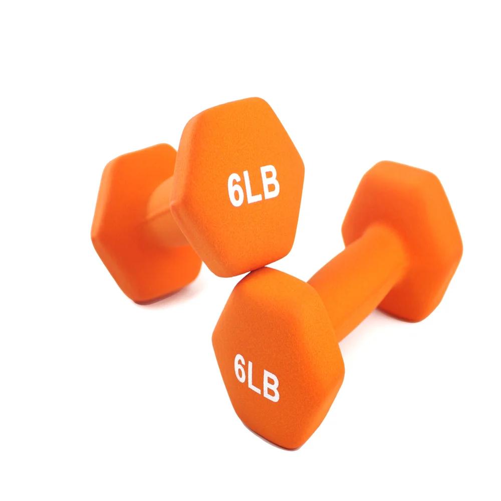 neoprene dumbbell Hexagon Workout Dumbbell Hand Weight Neoprene Coated Dumbbell Set of 2 Dumbbells Set,1-15 LB, Anti-Slip