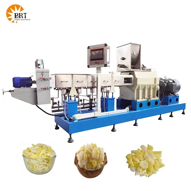 3d pellet snack food making machine production line extruder 2d 3d snacks pellet chips processing plant