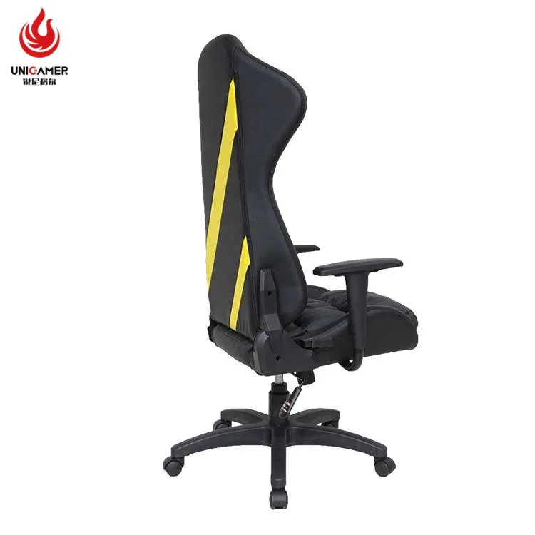 New design comfortable PVC leather computer racing gaming chair gamer 160 degree adjustable with fixed armrest