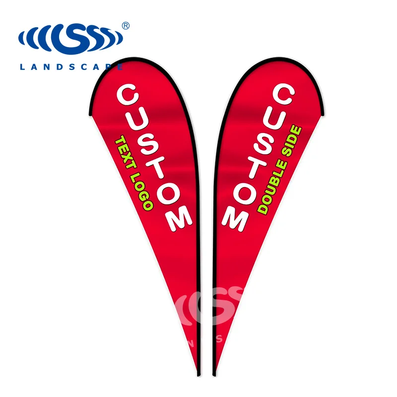 Feather Flag Set Advertising Banner Flag with Pole Kit for Business Promotion - Real Estate Flags - For Rent