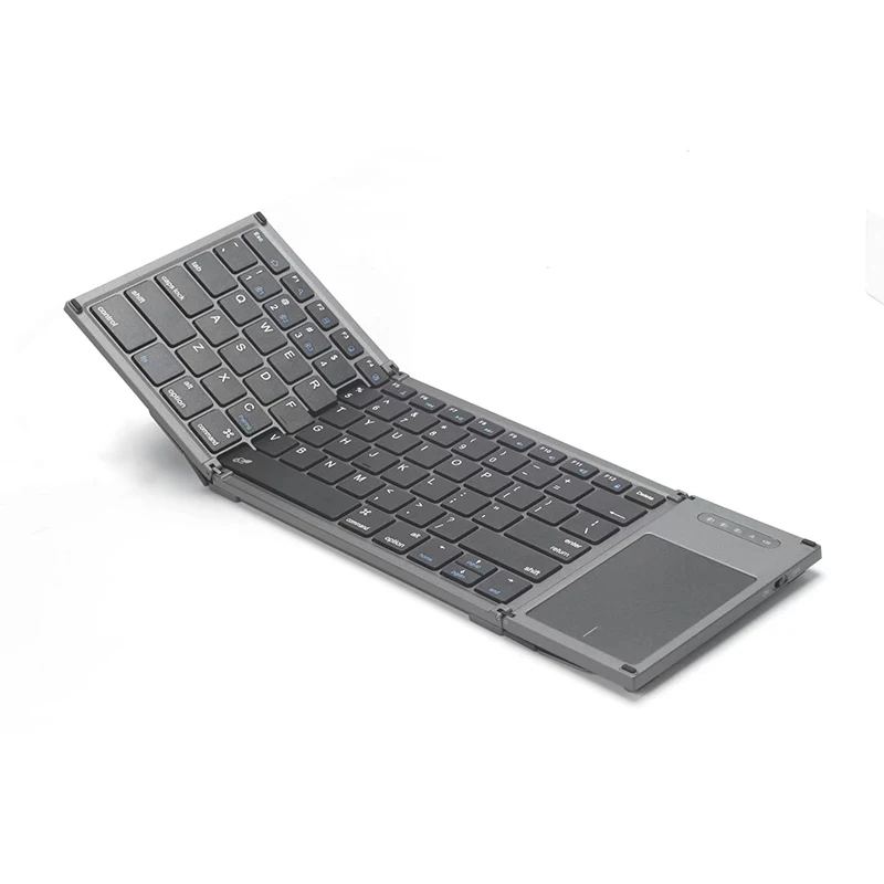 Universal Rechargeable Keypad Folding Wireless Keyboard  with Touchpad Mini Keyboard Pad Tablet