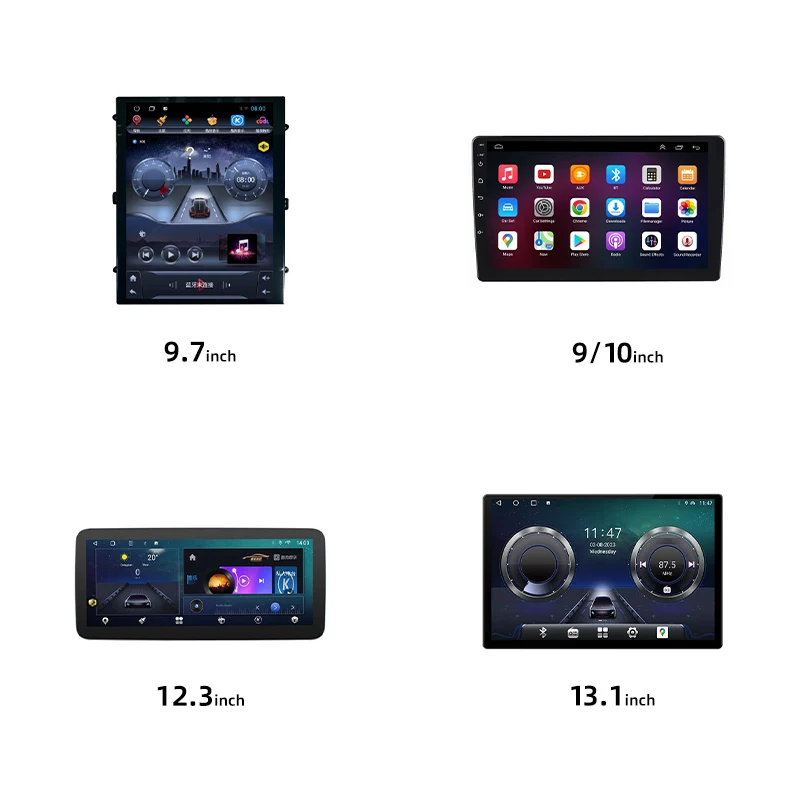 Car radio android 9/10 inch 9.7 12.3 13.1 de coche All RAM ROM Universal DVD Player