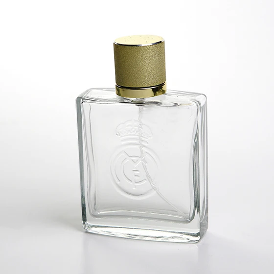 
custom design transparent cosmetic luxury 100ml perfume spray glass square bottle 