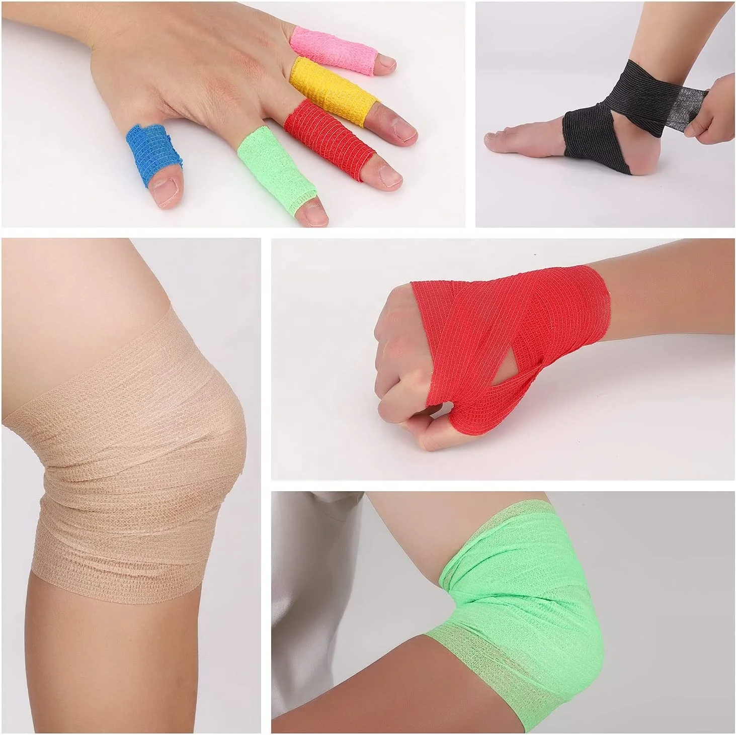 Bulk Wholesaleself Adhesive Elastic Sports Bandage 5cm X 4.5m Thumb Waterproof Bandage For Knee Wrist Football Palyer