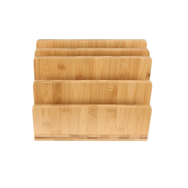 Custom Bamboo Mail Sorter Organizer Multifunctional Other for file Home Office Bamboo Desk Organizer